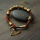 Bracelet with runes ,bracelet with axe ,the Scandinavian bracelet. Bead bracelet. MintTiger. Online shopping on My Livemaster.  Фото №2