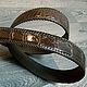 Belt made of genuine crocodile leather, in dark brown color!. Straps. SHOES&BAGS. My Livemaster. Фото №4