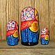  Матрешка 3-местная "Развивайка". Игровые наборы. ПЛЮШКИН (Delja). Ярмарка Мастеров.  Фото №4