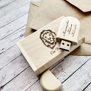 Подарки и сувениры ручной работы. Ярмарка Мастеров - ручная работа Деревянная флешка USB 32Гб вар.2. Handmade.
