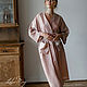 Order Darling set linen robe and nightgown powder color. Delicate Clothing Store (Daria). Livemaster. . Robes Фото №3