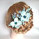 Jewelry for hairstyles: Hair clip and turquoise boutonniere, Hair Decoration, Volsk,  Фото №1