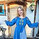 Платье русская вышиванка Петриковка. Платья. Руслана Козуля. Ярмарка Мастеров.  Фото №7