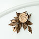 Miniature brooch made of leather rose color Nude. jewelry made of leather. Brooches. lanssveta. My Livemaster. Фото №4
