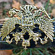 Cast brass book cover Coat of Arms of the Russian Federation, Hunters at rest, Hunting. Accessories4. The Gift Oasis. My Livemaster. Фото №15