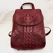 Сумки и аксессуары handmade. Livemaster - original item Backpack made of embossed crocodile leather, to order!. Handmade.