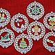Set of Christmas toys 'Round pastel' 8 pieces, Christmas decorations, Moscow,  Фото №1