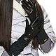 Size 7. Winter gloves made of genuine black leather and velour. Vintage gloves. Butichok from N.. My Livemaster. Фото №6