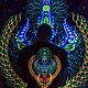 Светящееся трансцендентное полотно «Trishula». Гобелен. Fractalika. Интернет-магазин Ярмарка Мастеров.  Фото №2