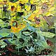 Oil painting, palette knife Sunflower field. Pictures. Dubinina Ksenya. My Livemaster. Фото №5