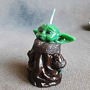 Сувениры и подарки handmade. Livemaster - original item Baby Yoda Candle, Grog, Star Warriors. Handmade.