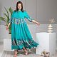 Boho dress made of viscose turquoise with sequins. Dresses. NATALINI. My Livemaster. Фото №6