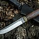 Нож Егерь (сталь 95х18, венге, латунь). Ножи. Дом ремёсел. Ярмарка Мастеров.  Фото №4