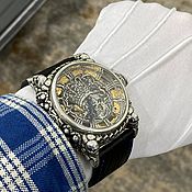 Часы с черепами серебро рубины memento mori (проданы)