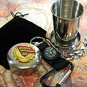 Flask-keychain with symbols of VICTORY 