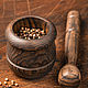 Order Mortar with a small pestle made of dark ash. Foxwoodrus. Livemaster. . Mortars Фото №3