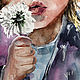 Dandelion, painting with a girl, watercolor in the nursery, 20h30cm. Pictures. myfoxyart (MyFoxyArt). My Livemaster. Фото №6