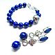 Bracelet and earrings with lapis lazuli and lava, Necklace, Moscow,  Фото №1