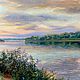 Картина река, холст, масло, 60х90 см. р.Ока. Утренняя прохлада. Картины. 'Живая палитра' Ольги Тикуновой. Ярмарка Мастеров.  Фото №5