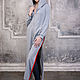 Maxi Dress with Hood and Stripes, Grey Cotton Zipper Dress. Dresses. Lara (EnigmaStyle). My Livemaster. Фото №5