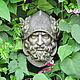 Mascaron Warrior made of concrete street panel aged. Interior masks. Decor concrete Azov Garden. My Livemaster. Фото №4
