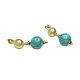 Turquoise earrings, natural turquoise earrings, turquoise earrings in gold. Earrings. Irina Moro. My Livemaster. Фото №5