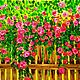 Painting with flowers Wild rose bushes on the fence, Pictures, Novokuznetsk,  Фото №1
