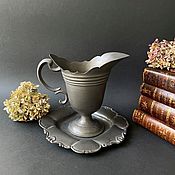 Винтаж: Винтажная ваза бисквитница на мраморной подставке,серебрение,Италия