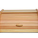 A large wooden cedar bread box with a varnish coating. Art.2051, The bins, Tomsk,  Фото №1