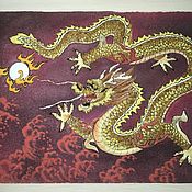 Картины и панно handmade. Livemaster - original item The painting is a Dragon made of gems. Handmade.