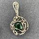 Заказать Кулон с крупным цаворитом 2,22 ct изумрудного цвета и сапфирами. AMG. Ярмарка Мастеров. . Кулон Фото №3
