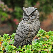 Для дома и интерьера handmade. Livemaster - original item Owl figurine on a pin flower garden decor. Handmade.