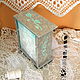 Chest of drawers Turquoise dawn. Mini Dressers. Dekupaj from Elen Kor. My Livemaster. Фото №4