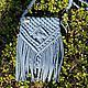 Сумочка кросс-боди цвета джинс. Сумка через плечо. Macrame_ecodecor (Оксана Куликова). Ярмарка Мастеров.  Фото №5