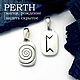 Perth runa amuleto de plata de doble cara, runas, Amulet, Moscow,  Фото №1