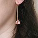 Long Pink Earrings, Transparent Grapefruit Chain Earrings. Thread earring. Irina Moro. Online shopping on My Livemaster.  Фото №2
