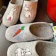 Тапочки из шерсти, НОВОГОДНЯЯ ТЕМА. Тапочки. Эльвира, Felt studio ElViRa. Ярмарка Мастеров.  Фото №5