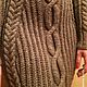 Winter knitted dress with knitting needles Scottish tweed, braids, half-wool. Dresses. SIBERIA COOL (knitting & painting) (Siberia-Cool). My Livemaster. Фото №4