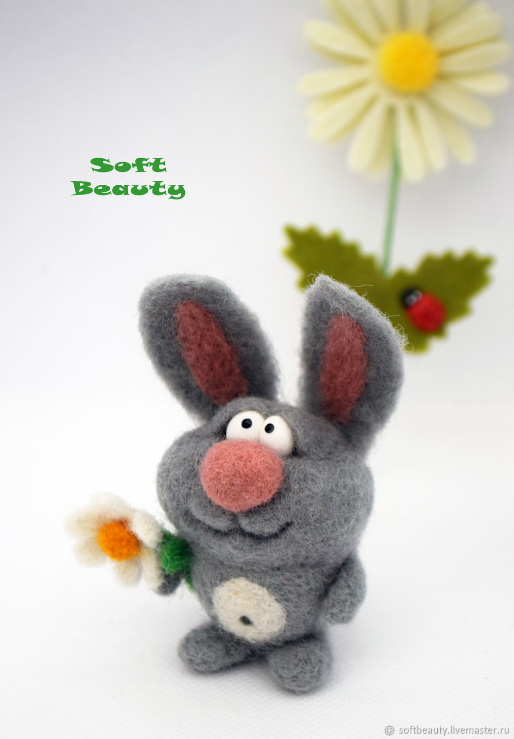 Мягкая игрушка на палочке «С 8 марта», мишка