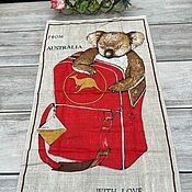 Винтаж handmade. Livemaster - original item Koala kitchen towel, flax, Australia. Handmade.