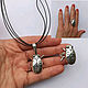 Large Ladybug pendant and ring. Silver pendant, Pendant, Turin,  Фото №1