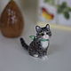 Котенок, игрушка по фото питомца. Войлочная игрушка. Сухое валяние. Войлочная игрушка. Войлочные зверики Людмилы Демидович. Интернет-магазин Ярмарка Мастеров.  Фото №2