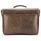 Leather briefcase 'Daniel' (brown nappa). Brief case. Russian leather Guild. My Livemaster. Фото №5