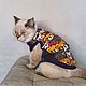 Cat clothes T-shirt 'Cartoon cat', Pet clothes, Biisk,  Фото №1