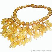Украшения handmade. Livemaster - original item Set White Amber Necklace Birch Amber Bracelet for Women Gift. Handmade.