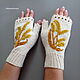 Order  Knitted mittens with embroidery Milk ears. Lace knitting workshop. Lidiya.. Livemaster. . Mitts Фото №3