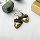Embroidered Acorn earrings, autumn earrings, gold earrings. Earrings. Zveva. My Livemaster. Фото №5