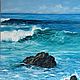Oil painting Emerald sea 70h90 cm, Pictures, Moscow,  Фото №1