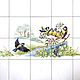 Order Tiles and tiles: An apron for the kitchen of the Titmouse. Flera Daminova Rospis farfora. (artflera). Livemaster. . Tile Фото №3
