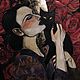 Boho Lady-cat. Картины. Catalogue de Tomskaya. Ярмарка Мастеров.  Фото №6